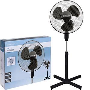 Statiefventilator 40cm draaiend 45W zwart - 8652576