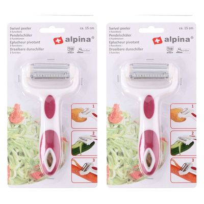 2x Rode Alpina dunschillers/aardappelmesjes 15 cm