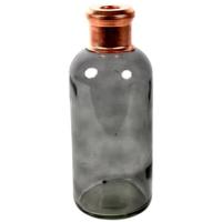 Countryfield vaas Firm bottle - grijs|koper - glas - D11 x H27 cm