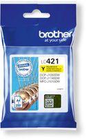Brother inktcartridge, 200 pagina&apos;s, OEM LC-421Y, geel