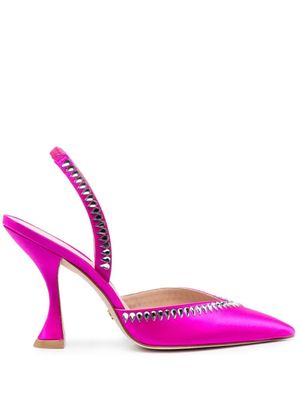 Stuart Weitzman escarpins ornés de cristaux à bride arrière 110 mm - Rose