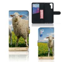 OPPO A91 | Reno3 | Telefoonhoesje | Met pasjeshouder | Schaap en Lammetje