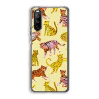 Cute Tigers and Leopards: Sony Xperia 10 III Transparant Hoesje