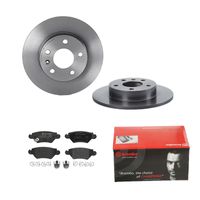 Remmenset, remschijf BREMBO, Remschijftype: Massief, Inbouwplaats: Achteras, u.a. für Opel, Vauxhall, Chevrolet