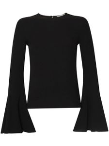 FRAME blouse en crêpe de chine à manches longues - Noir