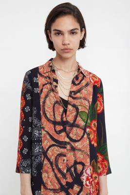 Oriëntaals boho-shirt - RED - XL Oriëntaals boho-shirt - RED - XL