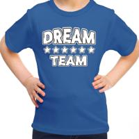 Sport T-shirt jongens/meisjes - Dream team - blauw - sportdag - sportkleding voor kinderen