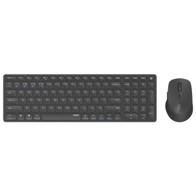 Rapoo 9700M Draadloze multimode Blade Combo Compact Set, QWERTY US - Donkergrijs