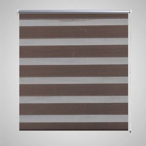 VidaXL Duo rolgordijn 40x100cm koffiebruin