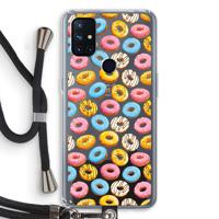 Pink donuts: OnePlus Nord N10 5G Transparant Hoesje met koord
