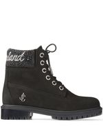 Jimmy Choo x Timberland bottines à ornements en cristal - Noir