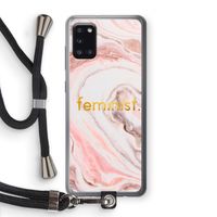 Feminist: Samsung Galaxy A31 Transparant Hoesje met koord Feminist: Samsung Galaxy A31 Transparant Hoesje met koord