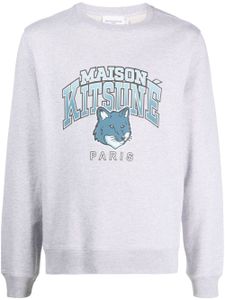 Maison Kitsuné sweat en coton à logo imprimé - Gris