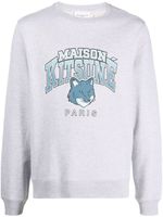 Maison Kitsuné sweat en coton à logo imprimé - Gris - thumbnail