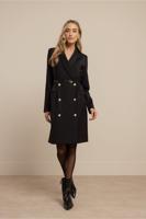 Bo shiny bonded dress - black - 13464