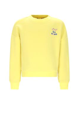 NoNo winter sweater meisjes - geel - Konono - furry, print