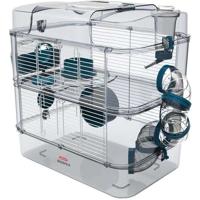 ZOLUX Kooi op 2 niveaus voor hamsters, muizen en gerbils - Rody3 duo - L 41 xd 27 xh 40,5 cm - Blauw