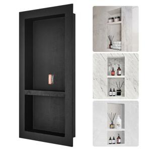 VEVOR wandnis 10x40,64x81,28cm douchenis nis betegelbaar dubbellaags waterdichte nismontage achterwand materiaal (XPS, hout, cement) geschikt voor badkamer, slaapkamer, studeerkamer