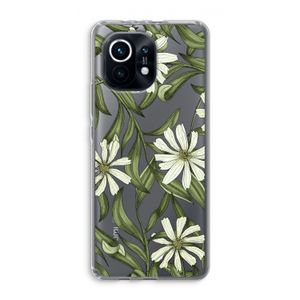 Wit bloemenpatroon: Xiaomi Mi 11 Transparant Hoesje