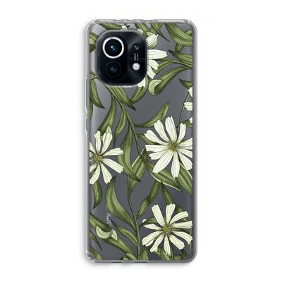 Wit bloemenpatroon: Xiaomi Mi 11 Transparant Hoesje