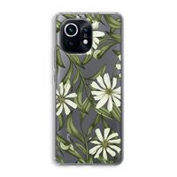 Wit bloemenpatroon: Xiaomi Mi 11 Transparant Hoesje