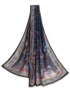 ETRO écharpe à motif cachemire - Bleu