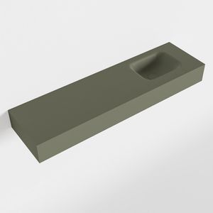 MONDIAZ LEX Army vrijhangende solid surface wastafel 110cm. Positie wasbak rechts