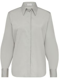 Brunello Cucinelli chemise à col italien - Gris