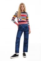 Twisted boyfriend jeans met palmen - BLUE - 34