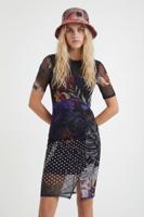 Slim fit midi-jurk - BLACK - XS