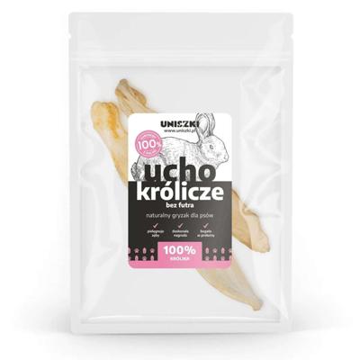 UNISZKI Konijnenoor zonder vacht - hondensnack - 2 stuks