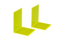 Boekensteun maul 10x10x13cm acryl neon geel