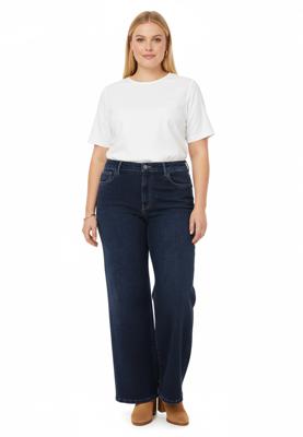 Yoek Jeans 5 pockets wide leg | Donker Blauw | Maat 56