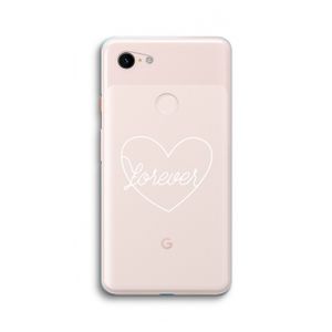 Forever heart pastel: Google Pixel 3 XL Transparant Hoesje