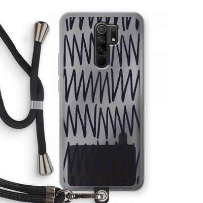 Marrakech Zigzag: Xiaomi Redmi 9 Transparant Hoesje met koord