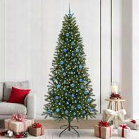 VidaXL Kunstkerstboom met 300 led met standaard groen 240 cm pe en pvc