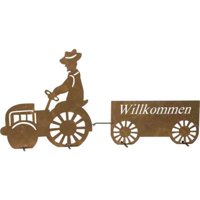 Wanddecoratie Welkomstbord Plaatstaal Bruin