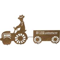 Wanddecoratie Welkomstbord Plaatstaal Bruin