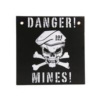 Danger mines muurdecoratie 30x30   -
