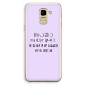 Tequila: Samsung Galaxy J6 (2018) Transparant Hoesje