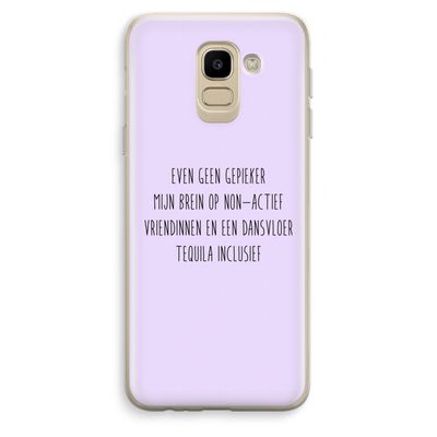 Tequila: Samsung Galaxy J6 (2018) Transparant Hoesje