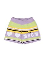 MSGM Kids short en maille - Violet