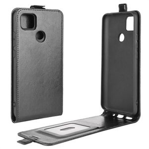 Xiaomi Redmi 9C, Redmi 9C NFC Verticale Flip Case met Kaarthouder - Zwart