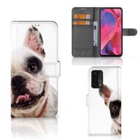 OPPO A54 5G | A74 5G | A93 5G | Telefoonhoesje | Met pasjeshouder | Franse Bulldog
