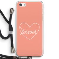 Forever heart: iPhone 5 / 5S / SE Transparant Hoesje met koord