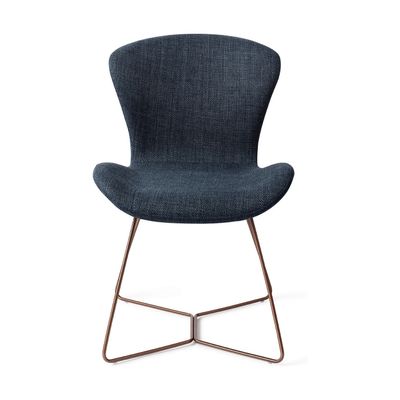Jesper Home Moji eetkamerstoel Mystic Marine beehive rose