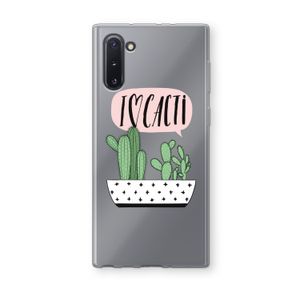 I love cacti: Samsung Galaxy Note 10 Transparant Hoesje