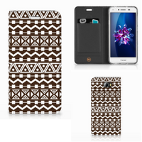 Huawei Y5 2 | Y6 Compact Hoesje met Magneet Aztec Brown