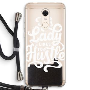Hustle Lady: Xiaomi Redmi 5 Transparant Hoesje met koord