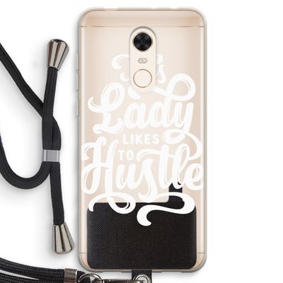 Hustle Lady: Xiaomi Redmi 5 Transparant Hoesje met koord